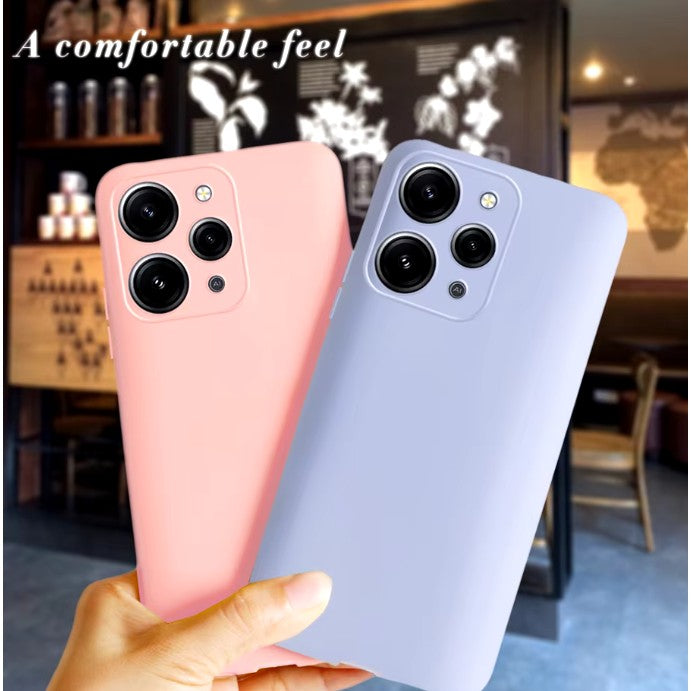 Husă Matte TPU pentru Xiaomi Redmi 12, vedere spate, textură anti-amprentă