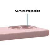 Detaliu decupaj conector USB-C husă TPU roz Xiaomi Redmi 12