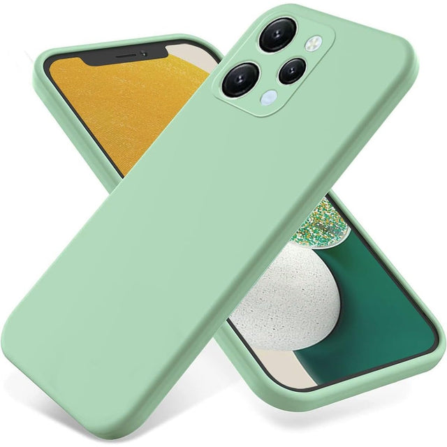 Husă TPU matte verde pentru Xiaomi Redmi 12, vedere frontală, design subțire antisoc