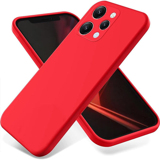 Husa de Protectie Matte TPU, Vivimall, pentru Xiaomi Redmi 12, Protectie Camera, Antisoc, Antizgariere, Antialunecare, Acoperire Completa, Rosu - vivimall.ro