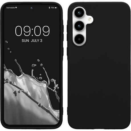 Husă Matte TPU neagră pentru Xiaomi Redmi 13C, vedere frontală, protecție completă