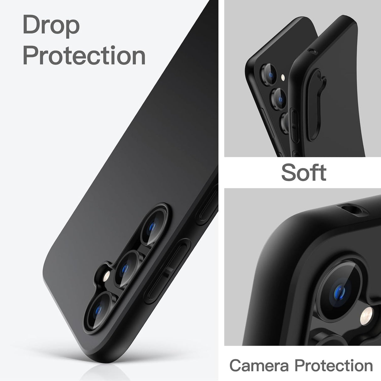 Husă neagră Xiaomi Redmi Note 12 5G, decupaje precise pentru butoane și conector