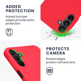 Husa de Protectie Matte TPU, Vivimall, pentru Xiaomi Redmi Note 12 5G, Protectie Camera, Antisoc, Antizgariere, Antialunecare, Acoperire Completa, Rosu - vivimall.ro