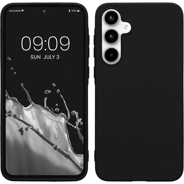 Husă Matte TPU neagră pentru Xiaomi Redmi Note 12 5G, vedere frontală, design slim antisoc