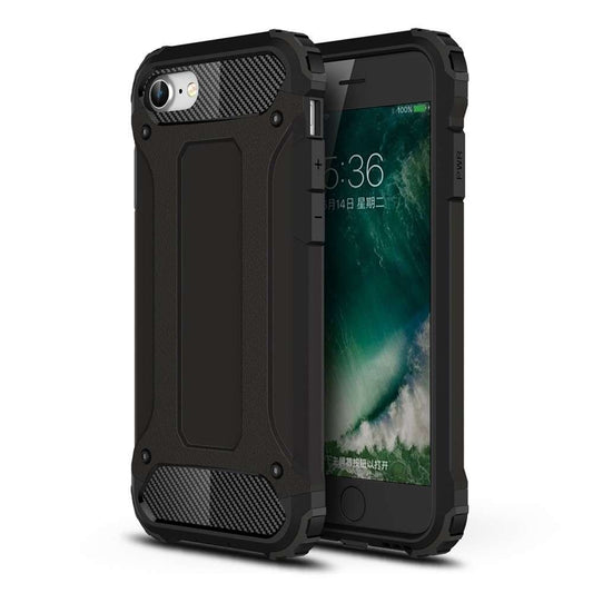 Husa Vivimall de protectie pentru Apple iPhone 7 Defender Model 1, Negru - vivimall.ro