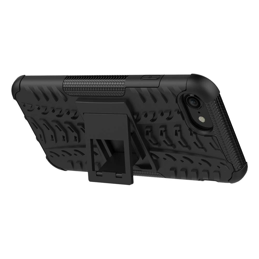 Husa de protectie Flippy pentru Apple iPhone SE 2020 Defender Model 3 cu Suport, Negru - vivimall.ro