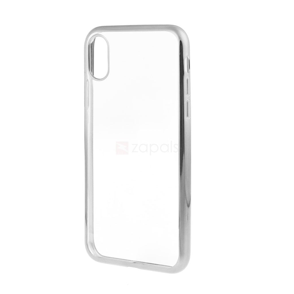 Husa de protectie pentru Apple iPhone X Tpu Electroplated Antisoc Argintiu - vivimall.ro