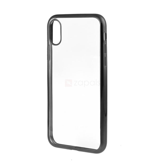 Husa de protectie pentru Apple iPhone X Tpu Electroplated Antisoc Negru - vivimall.ro