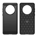 Husa de Protectie pentru Huawei Mate 50 Pro, Vivimall, Protectie 360, din TPU cu element de Carbon, Anti Alunecare, 1.8 mm, Negru - vivimall.ro