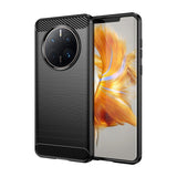 Husa de Protectie pentru Huawei Mate 50 Pro, Vivimall, Protectie 360, din TPU cu element de Carbon, Anti Alunecare, 1.8 mm, Negru - vivimall.ro