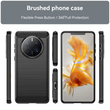 Husa de Protectie pentru Huawei Mate 50 Pro, Vivimall, Protectie 360, din TPU cu element de Carbon, Anti Alunecare, 1.8 mm, Negru - vivimall.ro