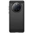 Husa de Protectie pentru Huawei Mate 50 Pro, Vivimall, Protectie 360, din TPU cu element de Carbon, Anti Alunecare, 1.8 mm, Negru - vivimall.ro