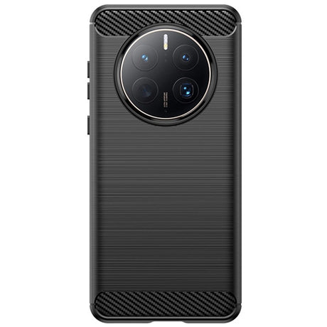 Husă Huawei Mate 50 Pro din TPU carbon negru, protecție 360, vedere frontală