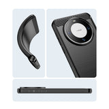 Husă Huawei Mate 60 Pro neagră, vedere laterală dreapta cu butoane accesibile