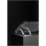 Husa de protectie pentru iPhone 14 Pro Max, cu suport metalic pentru camera, Bracket Series, Flippy, Protectie Antisoc, PC mat, silicon moale pe margini, Negru - vivimall.ro