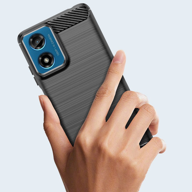 Husă TPU neagră Motorola Moto G24 5G, vedere laterală dreapta, grosime 1.8 mm