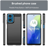 Husă Motorola Moto G04 5G și G24 5G, TPU carbon anti-alunecare, detaliu laterale