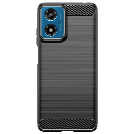Husa de Protectie pentru Motorola Moto G04 5G / Moto G24 5G, Flippy, Protectie 360, din TPU cu element de Carbon, Anti Alunecare, 1.8 mm, Negru - vivimall.ro
