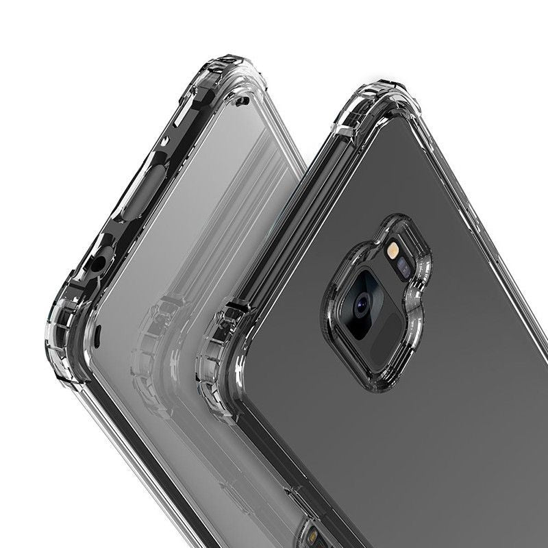 Husa de protectie pentru Samsung Galaxy S9 Tpu Antisoc Negru Transparent - vivimall.ro