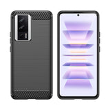 Husa de Protectie pentru Xiaomi Redmi 12, Vivimall, Protectie 360, din TPU cu element de Carbon, Anti Alunecare, 1.8 mm, Negru - vivimall.ro