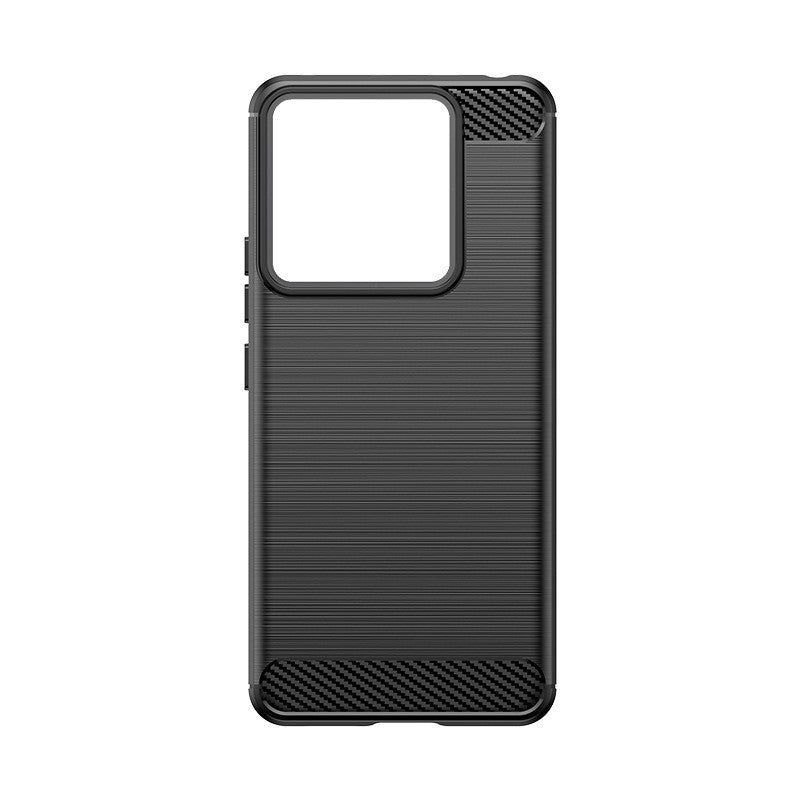 Husă Xiaomi Redmi Note 13 5G TPU carbon 1.8 mm negru, vedere spate cu textură anti-alunecare