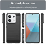 Set husă Xiaomi Redmi Note 13 5G neagră TPU carbon 360, vedere de ansamblu produs