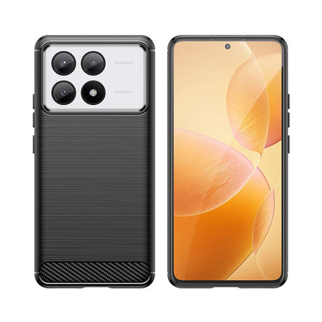 Husă Xiaomi Redmi Note 13C 5G din TPU cu element carbon, grosime 1.8 mm, vedere spate