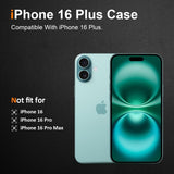 Husă protecție iPhone 16 Plus, decupaje precise pentru butoane și port Lightning, vedere laterală