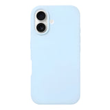 Husă iPhone 16 silicon Flippy MagSafe albastru, vedere frontală, protecție antisoc 360°
