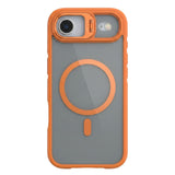 Husa de Protectie Telefon, Flippy, Compatibila cu iPhone 17 Air, MagSafe, Acrylic, Suport Metalic Protectie Camera, Anti-Soc, Portocaliu