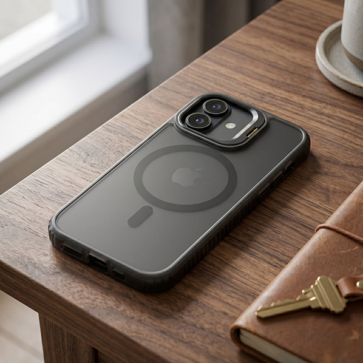 Husă Flippy iPhone 17 profil lateral slim, margini TPU anti-șoc și magneți MagSafe integrați