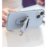 Husă astronaut albastru iPhone 14 Plus montată pe telefon, perspectivă laterală