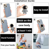Husa de Protectie TPU 2in1, Vivimall, pentru Apple iPhone 15, Astronaut cu Suport, Antisoc, Rezistenta la Impact, Protectie Camera, Albastru - vivimall.ro