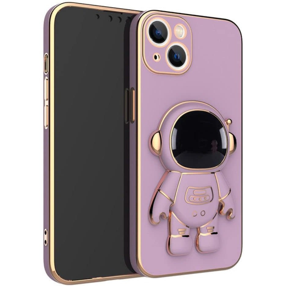 Husă TPU 2in1 iPhone 15 Plus mov, detaliu interior și sistem absorbție șocuri