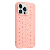 Husă 3D Cube TPU roz pentru iPhone 14, vedere laterală dreapta, profil subțire