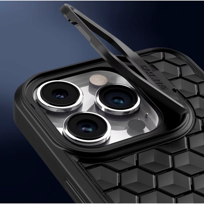 Husă protecție completă iPhone 14 Pro neagră TPU, imagine ansamblu produs ambalaj