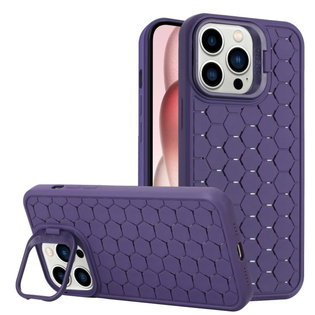 Husa de Protectie TPU, Vivimall, pentru Apple iPhone 15 Plus, 3D Cube, cu Inel, Protectie Camera, Antisoc, Antizgariere, Antialunecare, Acoperire Completa, Mov - vivimall.ro