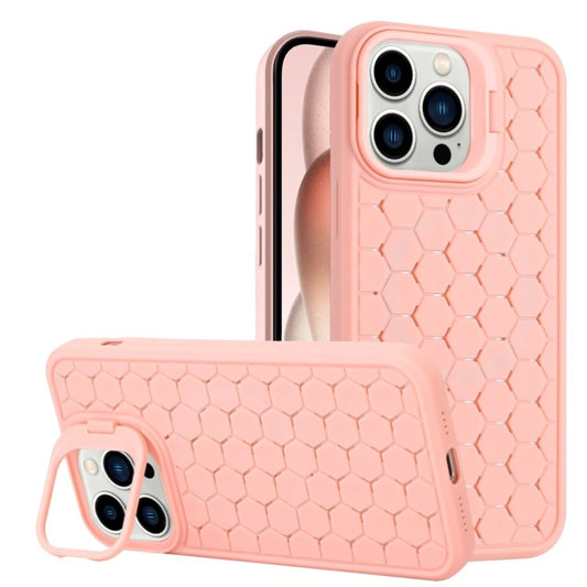 Husa de Protectie TPU, Vivimall, pentru Apple iPhone 15 Pro, 3D Cube, cu Inel, Protectie Camera, Antisoc, Antizgariere, Antialunecare, Acoperire Completa, Roz - vivimall.ro