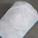 Husa De Spalare Sapca, Pentru Masina De Spalat, Din Poliester, Circumferinta 53 Cm, Cu Fermoar, Alb/Albastru - vivimall.ro