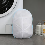 Husa De Spalare Sapca, Pentru Masina De Spalat, Din Poliester, Circumferinta 53 Cm, Cu Fermoar, Alb/Albastru - vivimall.ro