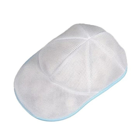 Husa De Spalare Sapca, Pentru Masina De Spalat, Din Poliester, Circumferinta 53 Cm, Cu Fermoar, Alb/Albastru - vivimall.ro