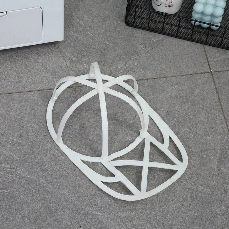 Husa De Spalare Sapca, Pentru Masina De Spalat, Din Poliester, Circumferinta 53 Cm, Cu Fermoar, Cu Suport Sapca, Alb/Albastru - vivimall.ro