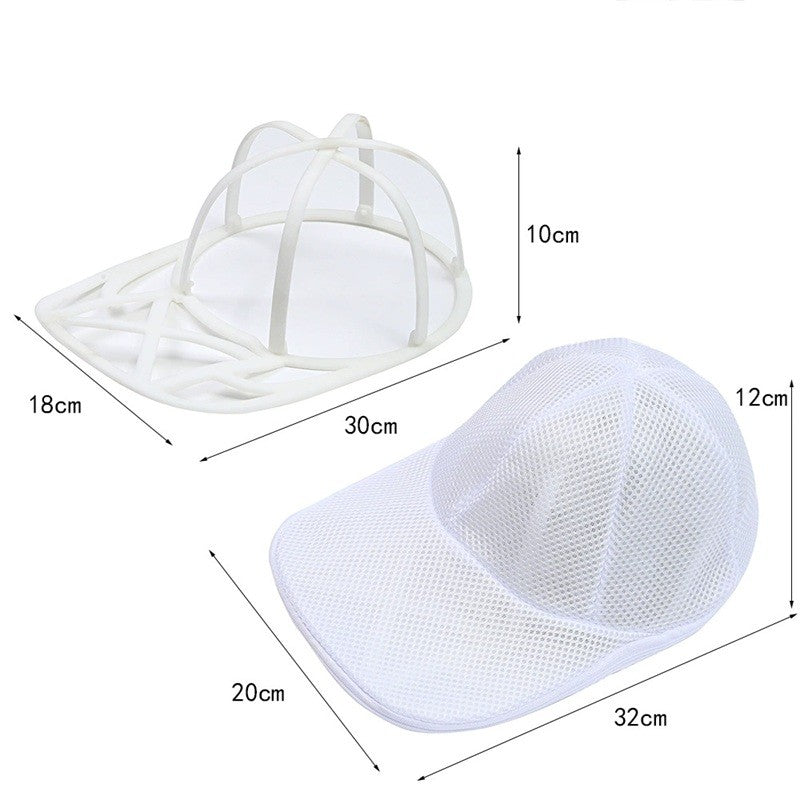 Husa De Spalare Sapca, Pentru Masina De Spalat, Din Poliester, Circumferinta 53 Cm, Cu Fermoar, Cu Suport Sapca, Alb/Albastru - vivimall.ro