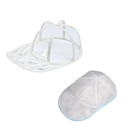 Husa De Spalare Sapca, Pentru Masina De Spalat, Din Poliester, Circumferinta 53 Cm, Cu Fermoar, Cu Suport Sapca, Alb/Albastru - vivimall.ro