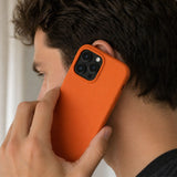 Husa de Protectie Telefon, Flippy, Compatibila cu iPhone 16 Pro Max, Silicon Premium Antisoc, Anti-Zgirieturi, MagSafe, Acces Camera Control, Protectie 360, Interior Microfibra, Portocaliu
