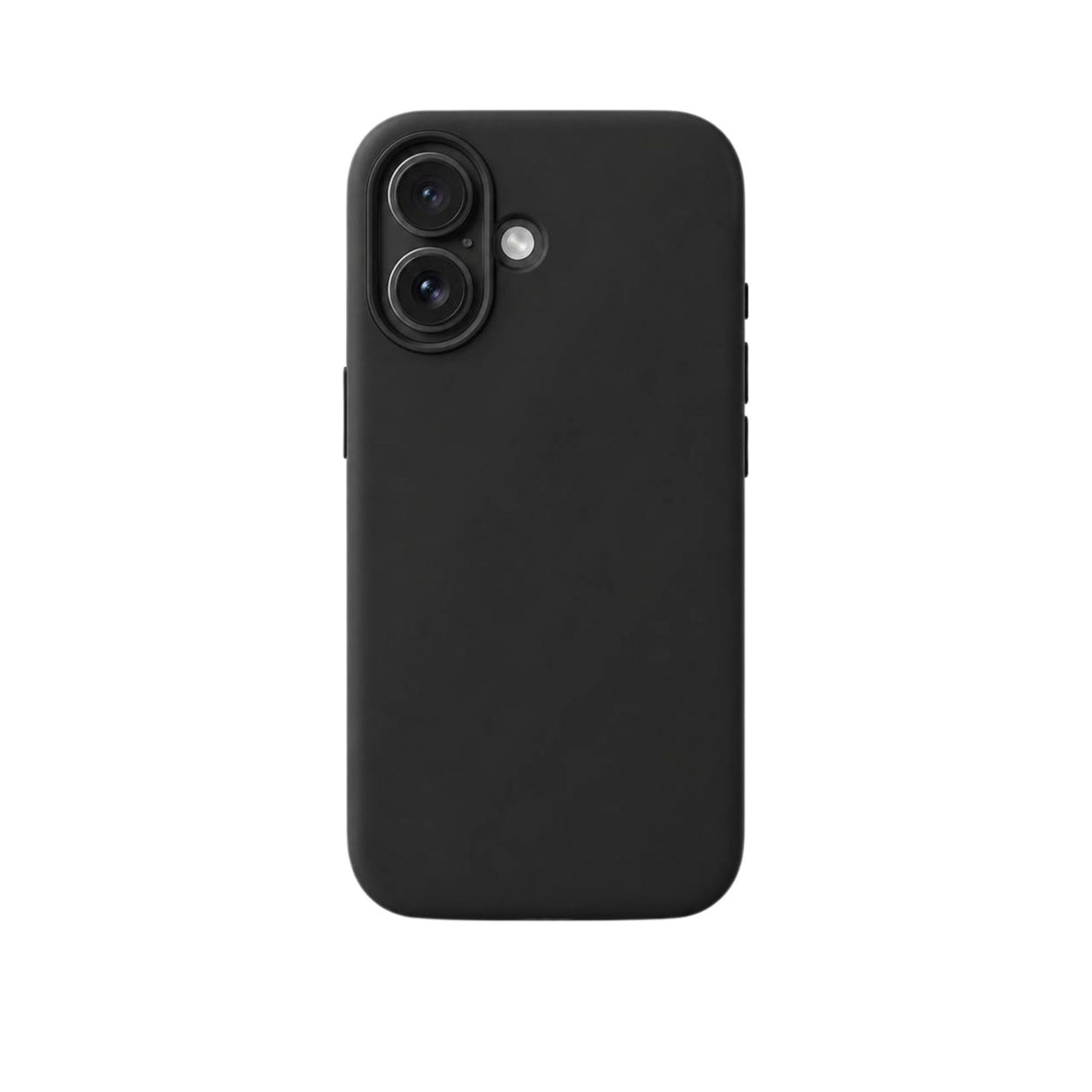 Husă Flippy iPhone 17 din silicon lichid negru, vedere frontală, protecție 360° și compatibilitate MagSafe