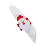 Husa deocarativa festiva pentru servetele si tacamuri, tema Mos Craciun, material textil si poliester, 5.5 x 10 cm, rosu - vivimall.ro