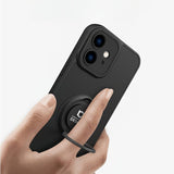 Husa de protectie Eagle eye pentru Apple iPhone 13, Rezistenta la socuri, Protectie camera, Cu inel de prindere magnetic negru, Flippy, Negru - vivimall.ro