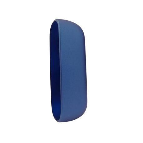 Husă albastru mat pentru IQOS 3.0 DUO din plastic dur mat, vedere frontală, dimensiuni 12x4x2.5 cm