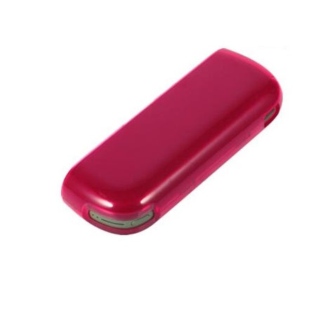 Husă protecție IQOS Iluma din plastic TPU roșu transparent, vedere frontală, dimensiuni 12.5 x 4.2 cm